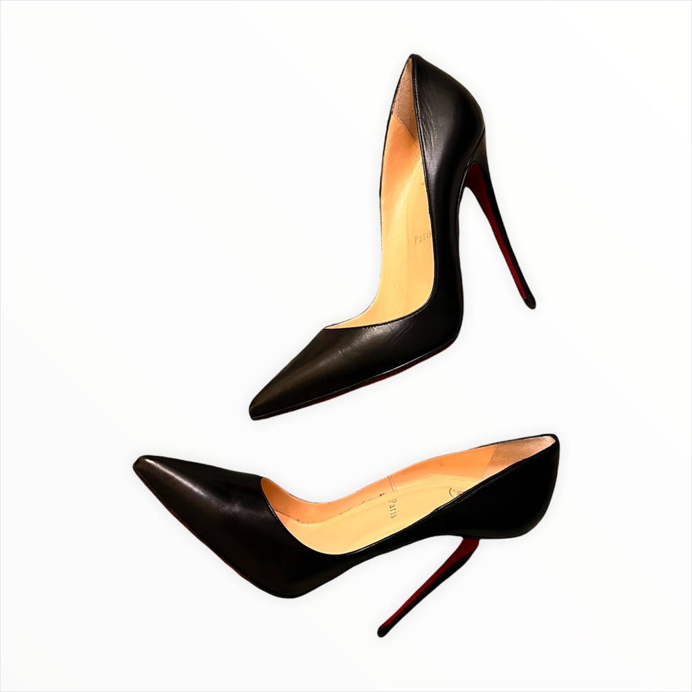 Christian Louboutin So Kate Black Leather SZ 38
